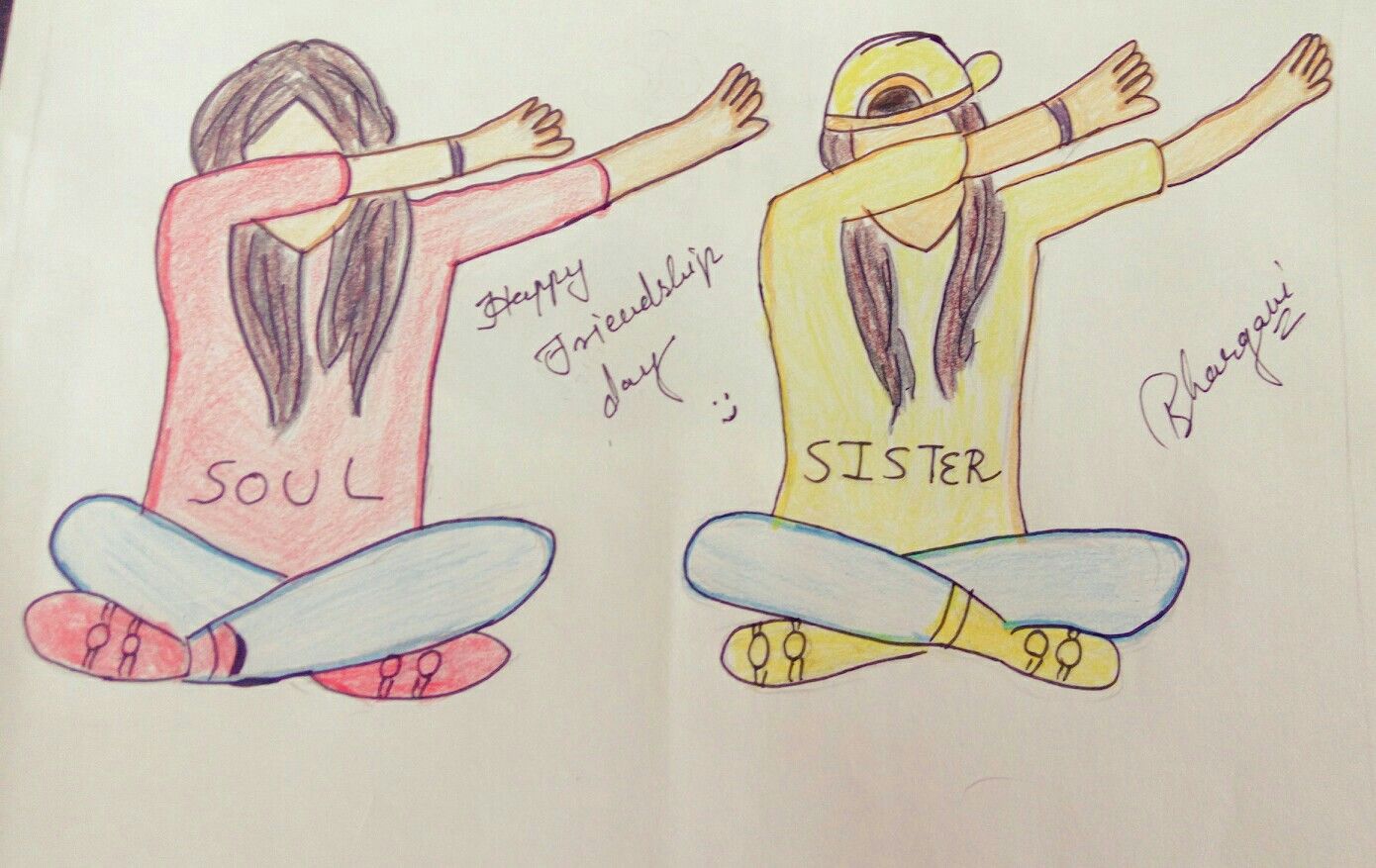 1390x877 Pictures Friendship Special Sketch, - Sketches Pinterest