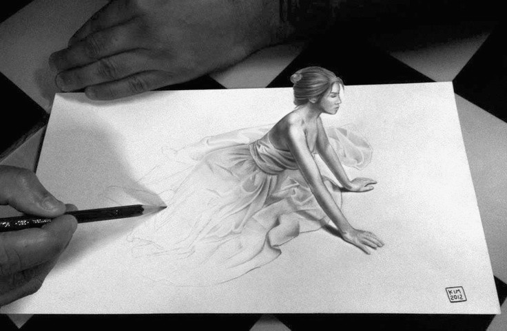 736x481 3d Drawing Easy Inspirational The 99 Best 3 D Sketches Images On - Sketches Pinterest