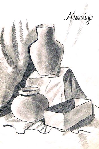 350x524 Pencil Sketches - Sketching 3d Objects