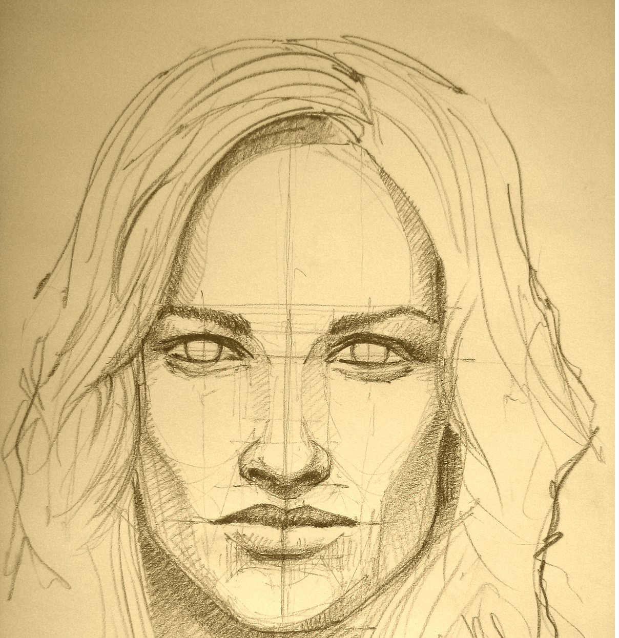 1208x1245 The Technique Of Portrait Pencil Drawing For Beginners - Sketching Lessons For Beginners