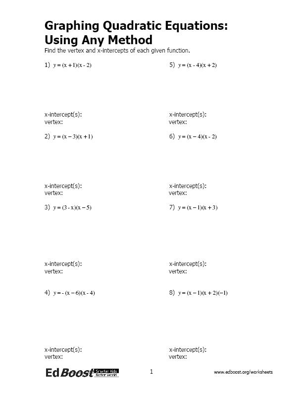 612x792 Graphing Quadratic Equations Using Any Method Edboost - Sketching Quadratic Graphs