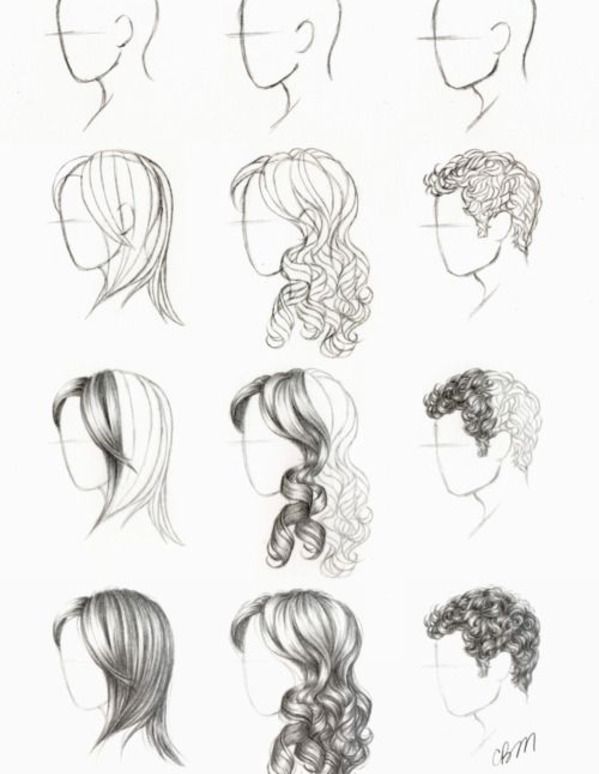 599x774 How To Draw Hair Yes Please!!! ) More Hair Drawing Stuff - Sketching Stuff