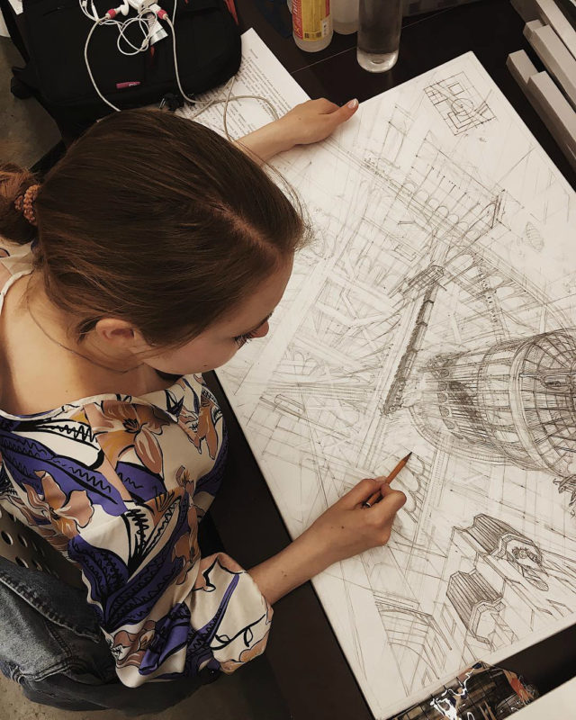 640x800 Artist Creates Meticulously Architecture Sketches Of Buildings - Sketchs World Addition