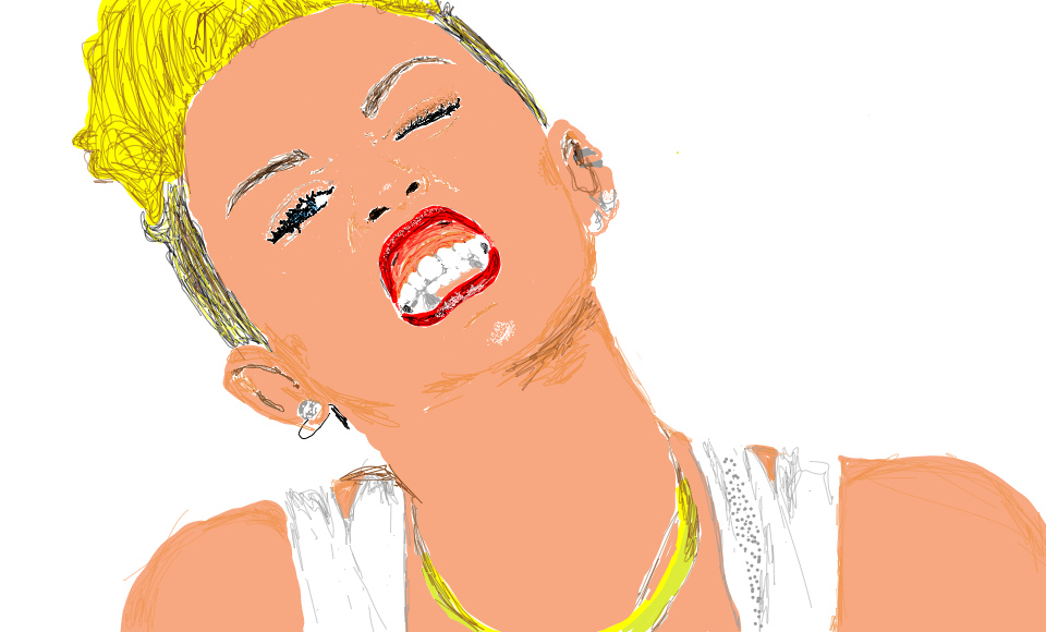 960x580 Miley Cyrus By Stephany M. Marin - Sketchtoy