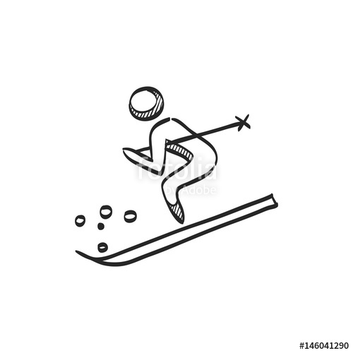 500x500 Sketch Icon - Ski Sketch