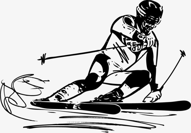 650x455 Vector Skiing Silhouettes, Vector, Ski, Sketch Png And Vector For - Ski Sketch