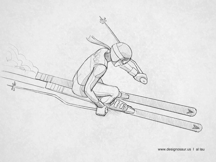 720x540 Sketch Downhill Skiing Blog.designosaur.us - Ski Sketch