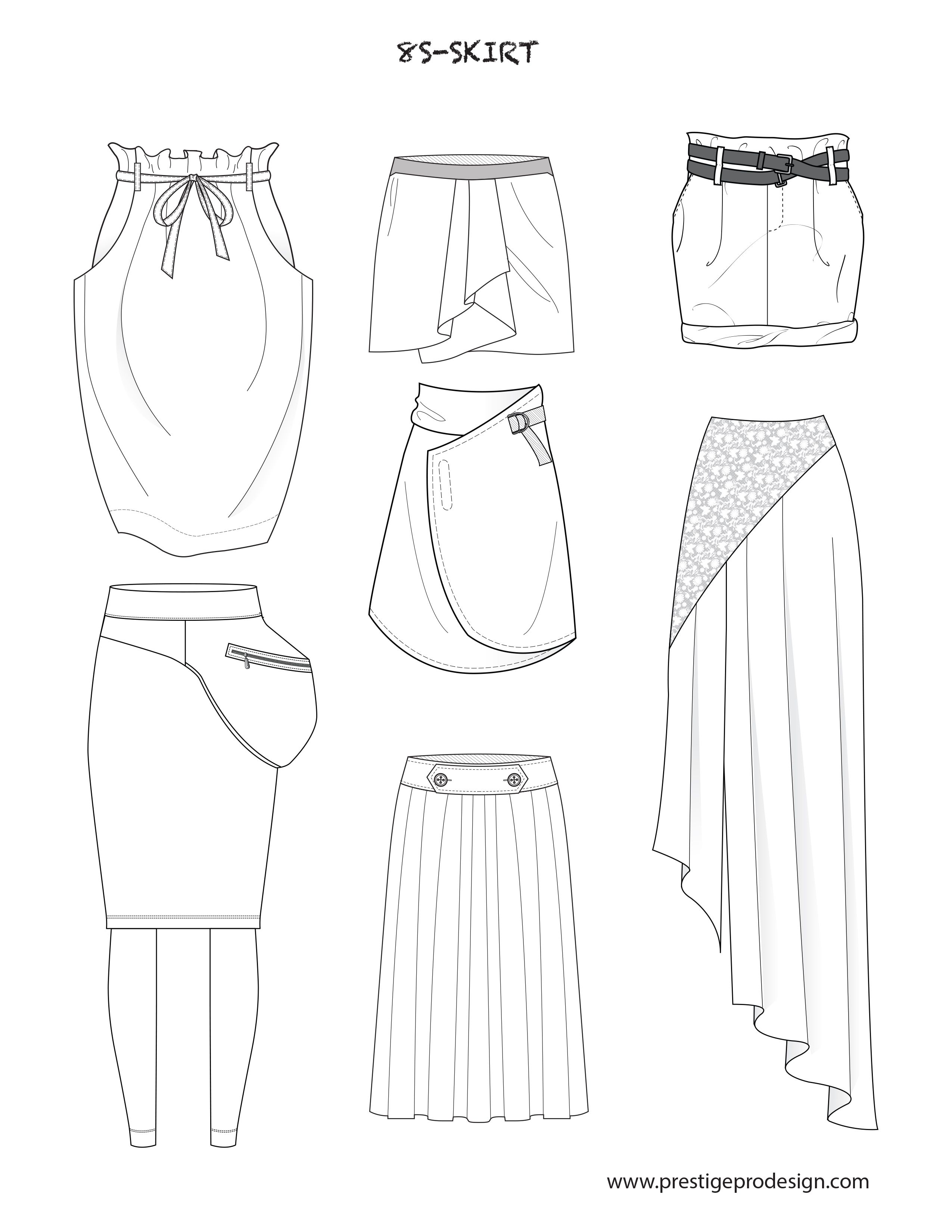 Skirt Flat Sketch at Explore collection of Skirt