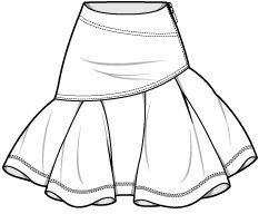 233x192 The 294 Best Flat Garment Sketches Images In 2018 - Skirt Flat Sketch