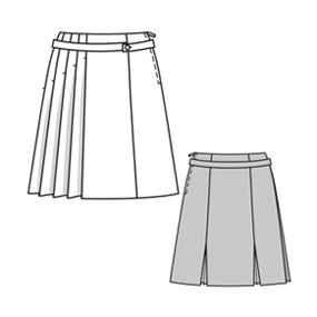 285x285 Vanessa Pleated Skirt Sketch M Avery Designs - Skirt Flat Sketch