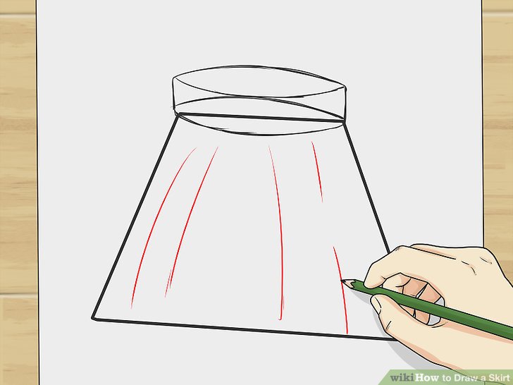 728x546 How To Draw A Skirt 6 Steps (With Pictures) - Skirt Sketch