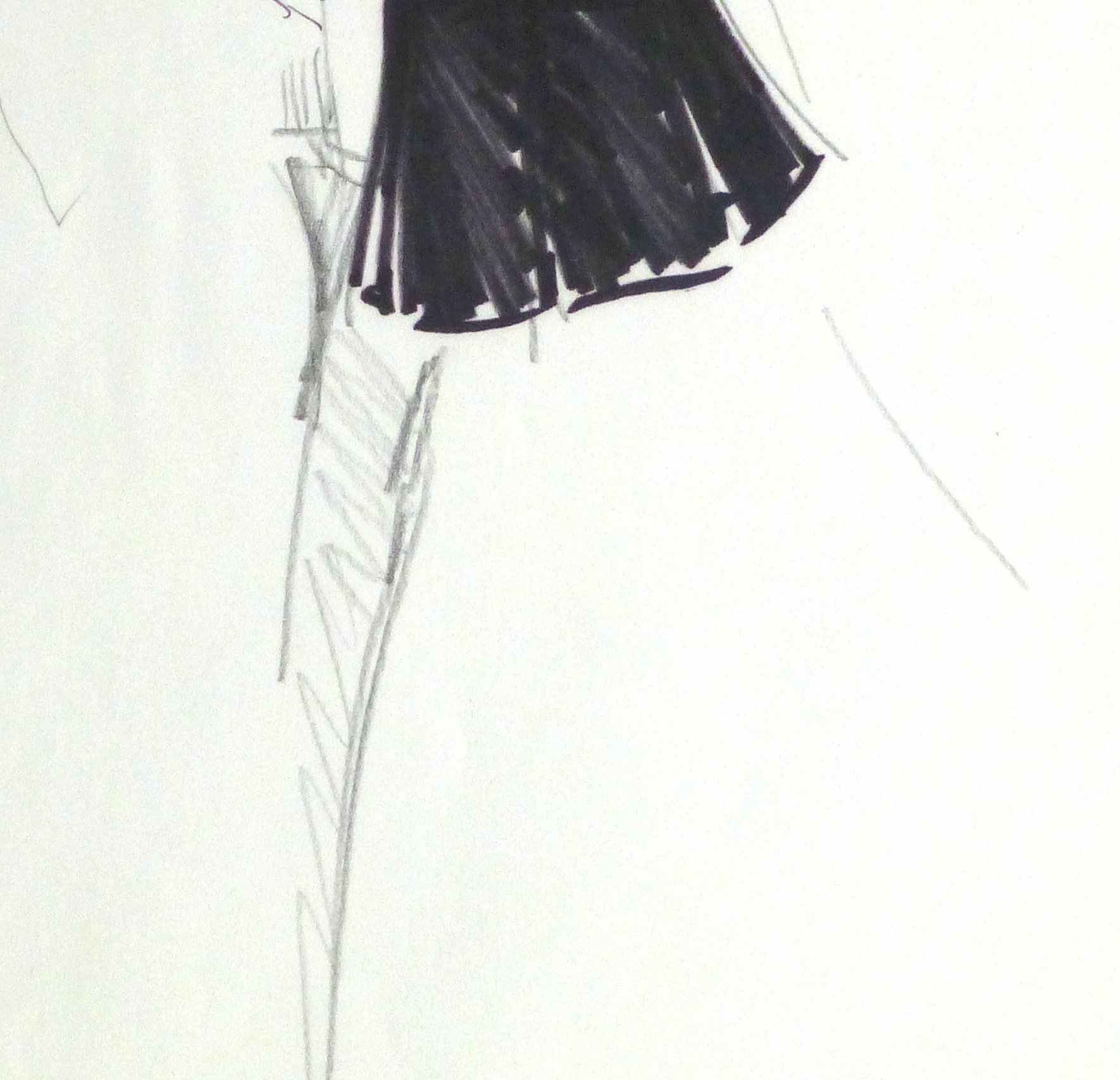 1770x1707 Rt Ink Amp Pencil Fashion Sketch - Skirt Sketch