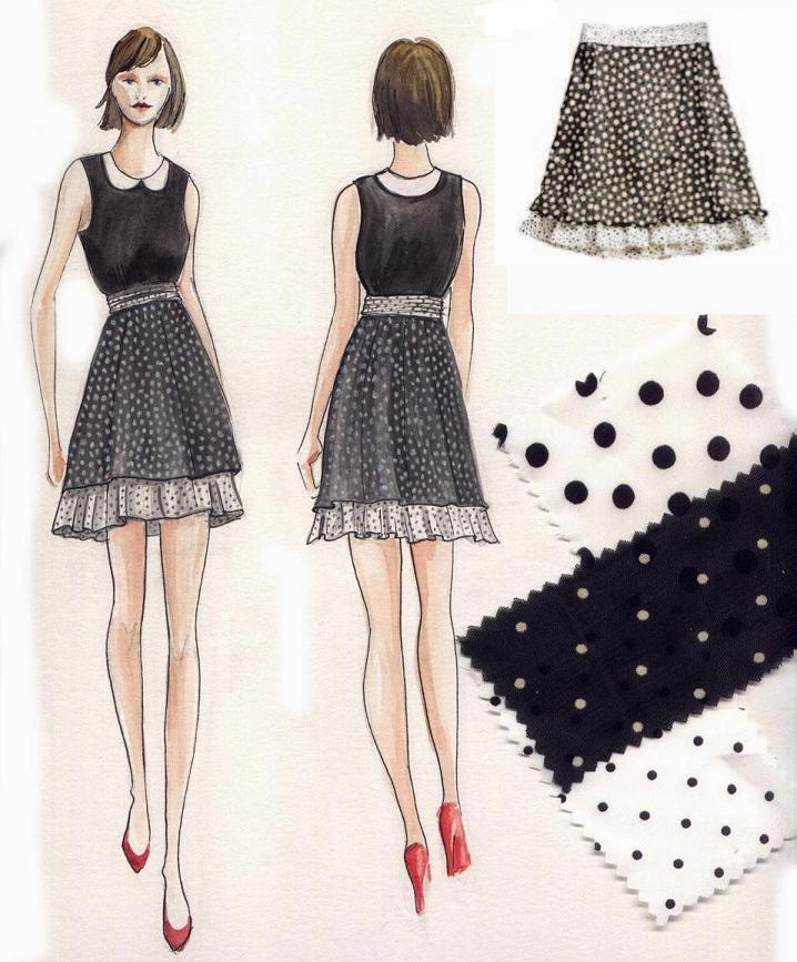 718x867 Restless Grace My Design Sketch - Skirt Sketch