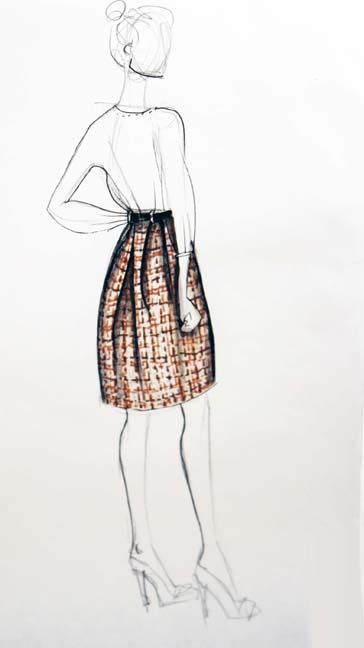 364x648 Skirt Design - Skirt Sketch