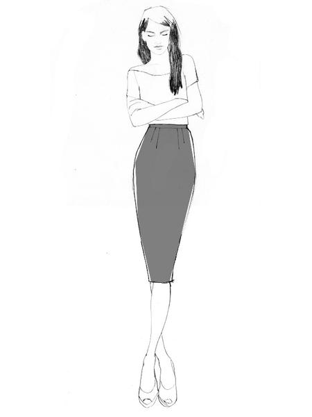 450x600 Charlotte Skirt - Skirt Sketch