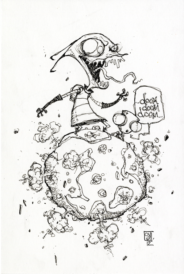 600x892 Invader Zim Daily Sketch By Skottieyoung - Skottie Young Sketch