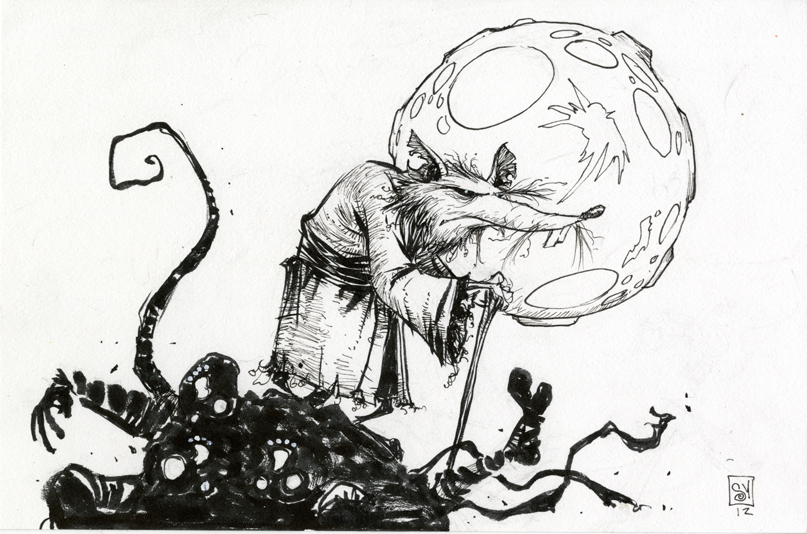 807x534 Master Splinter Daily Sketch By Skottieyoung - Skottie Young Sketch