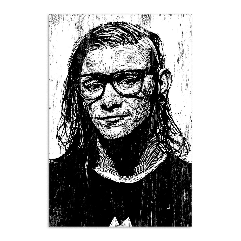 1000x1000 Skrillex Canvas Neil Shigley - Skrillex Sketch
