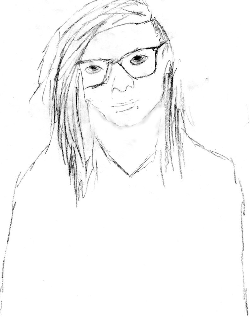 794x1007 Skrillex Sketch By Hailgenocide - Skrillex Sketch