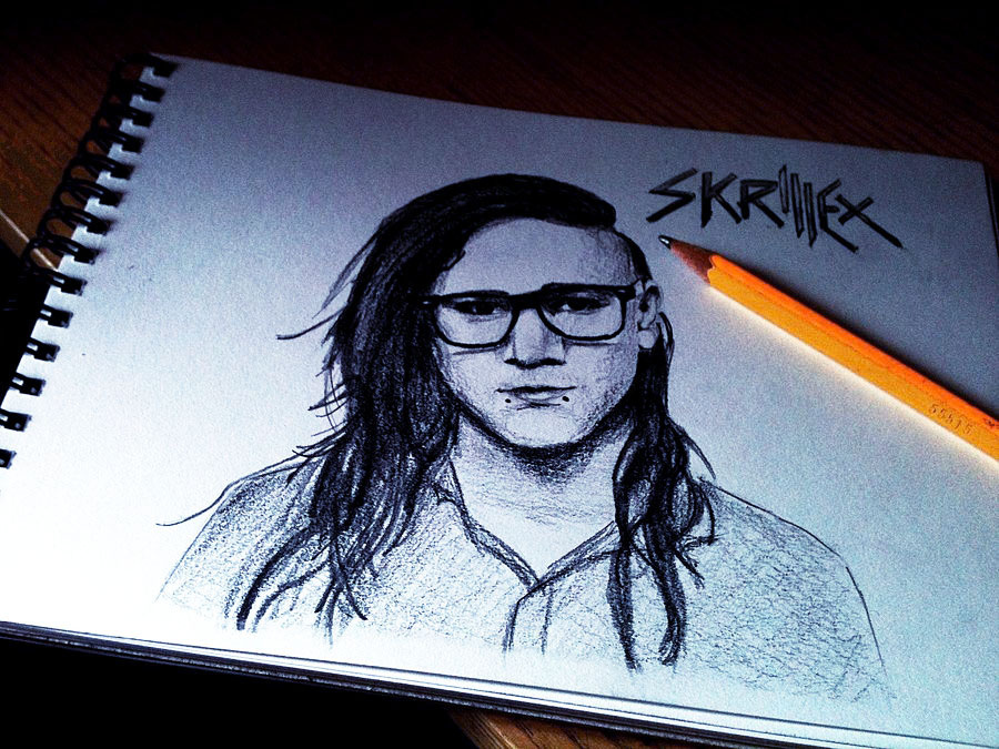 900x675 The Greatest American Djs Of All Time - Skrillex Sketch