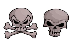 300x200 How To Draw A Skull And Crossbones - Skull And Crossbones Sketch