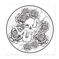 190x190 Shop Skull And Crossbones Wall Art Online Spreadshirt - Skull And Crossbones Sketch