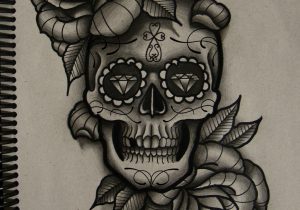 300x210 Drawing Of Skulls And Roses Skull Rose Sketch Ink Envy Ideas - Skull And Rose Sketch