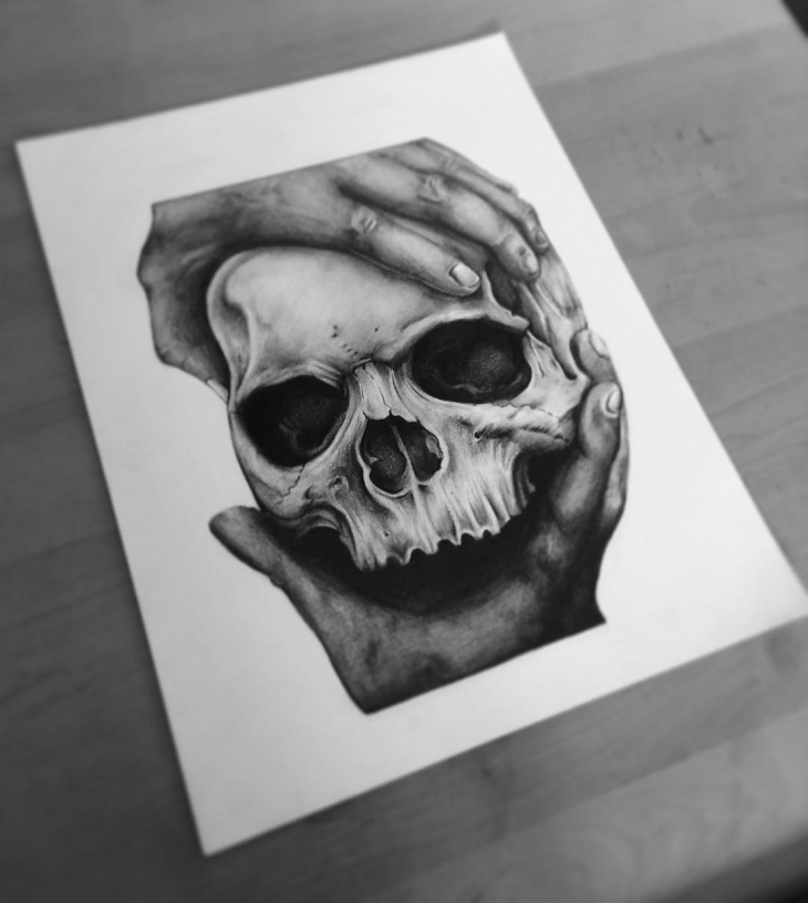 Simple Skull Sketch At Explore Collection Of