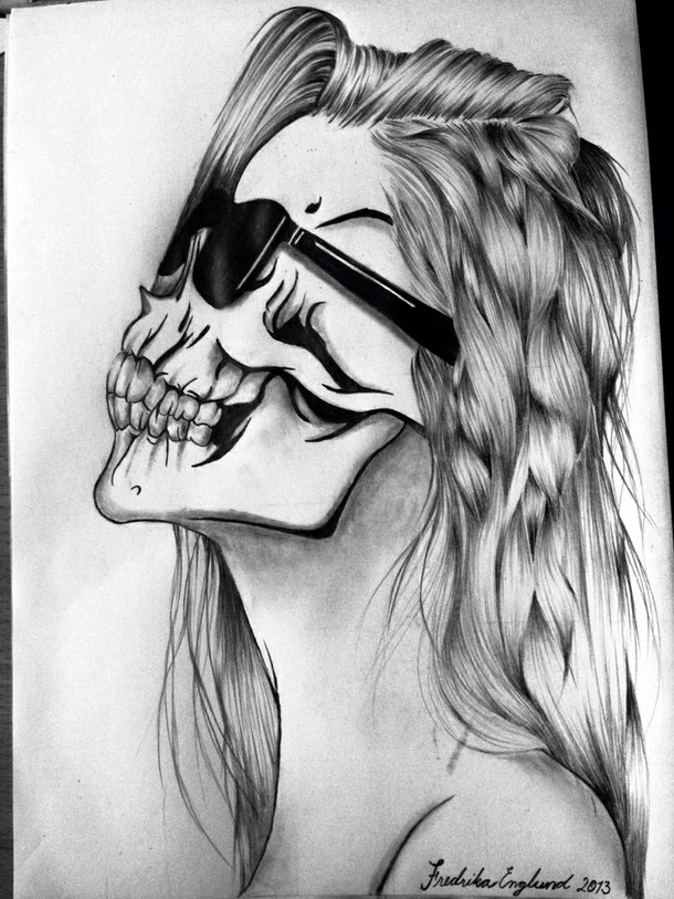 610x813 Skull - Skull Art Sketch
