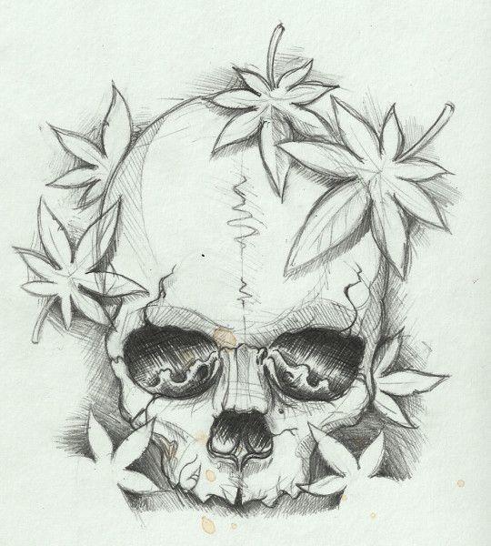 540x600 Skull And Rose Drawing Skull Rose Sketch Tattoos Skulls - Skull Rose Sketch