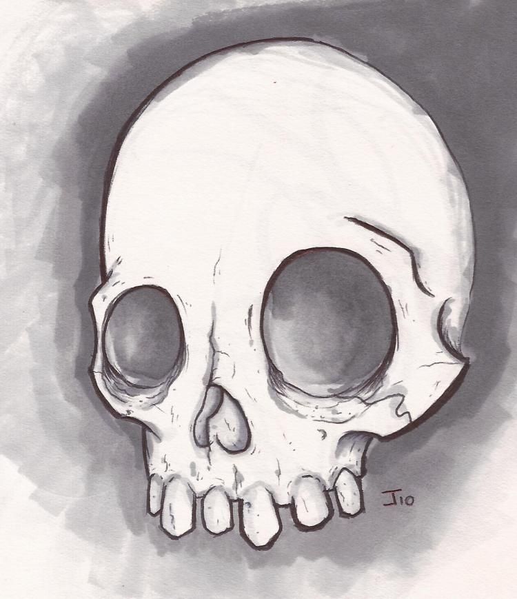750x869 Easy Drawings Of Skulls - Skull Sketch Easy