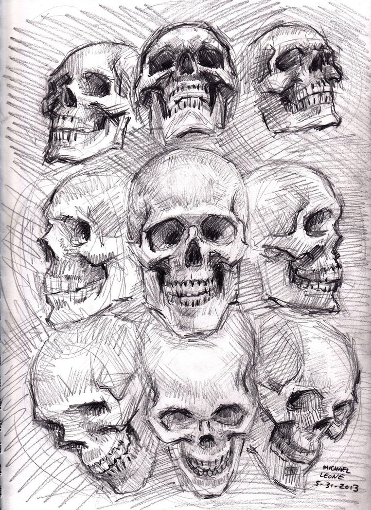 763x1048 Skull Sketch 5 31 2013 By Myconius - Skull Sketch Images