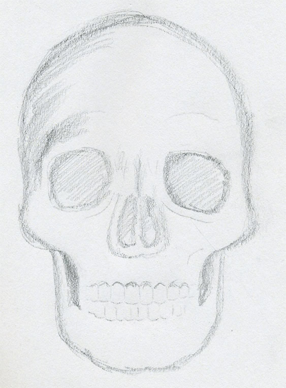 563x764 Draw Skulls Can Be This Easy - Skull Sketch Step By Step