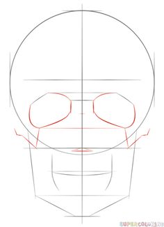 236x326 How To Draw A Human Skull Step By Step. Drawing Tutorials For Kids - Skull Sketch Step By Step