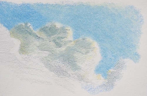 500x329 How To Draw A Clear Sky With Colored Pencil - Sky Pencil Sketch