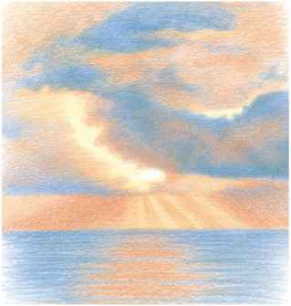 319x335 Build And Burnish The Colors - Sky Pencil Sketch