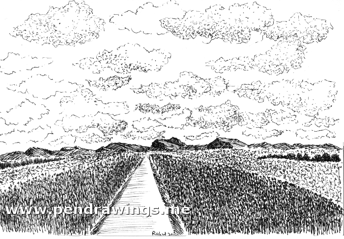 700x488 Sky Drawing Sketch Drawing Skill - Sky Sketch