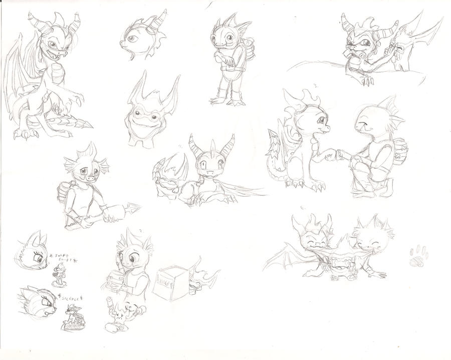 900x717 Skylanders Sketches By Animals09890 - Skylanders Sketch