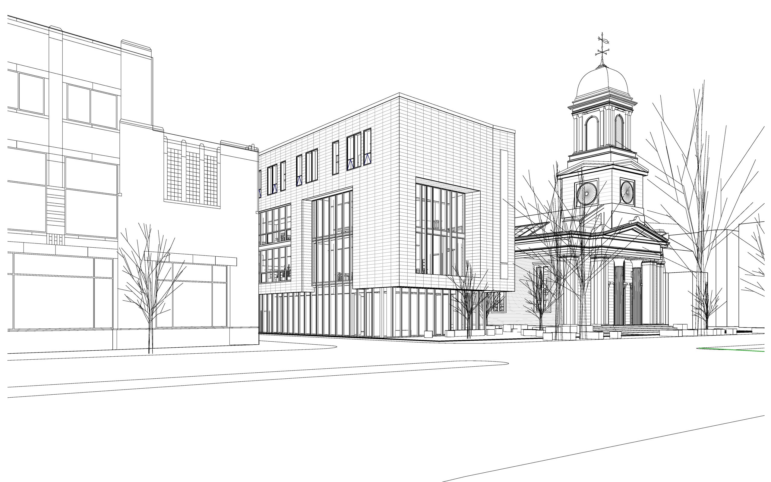 2557x1600 Bruner Cott View With Skylight - Skylight Sketch