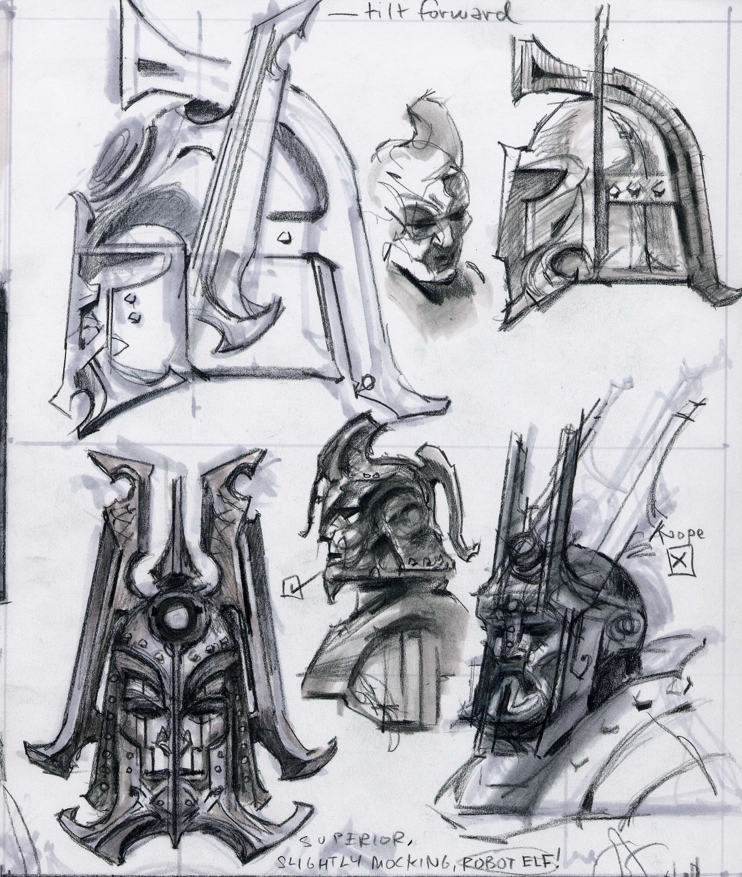 2400x2837 Random Sketches Video Games Artwork - Skyrim Sketch