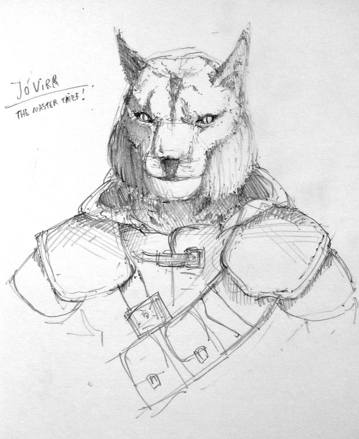 700x856 A Khajiits Sketch Portrait - Skyrim Sketch