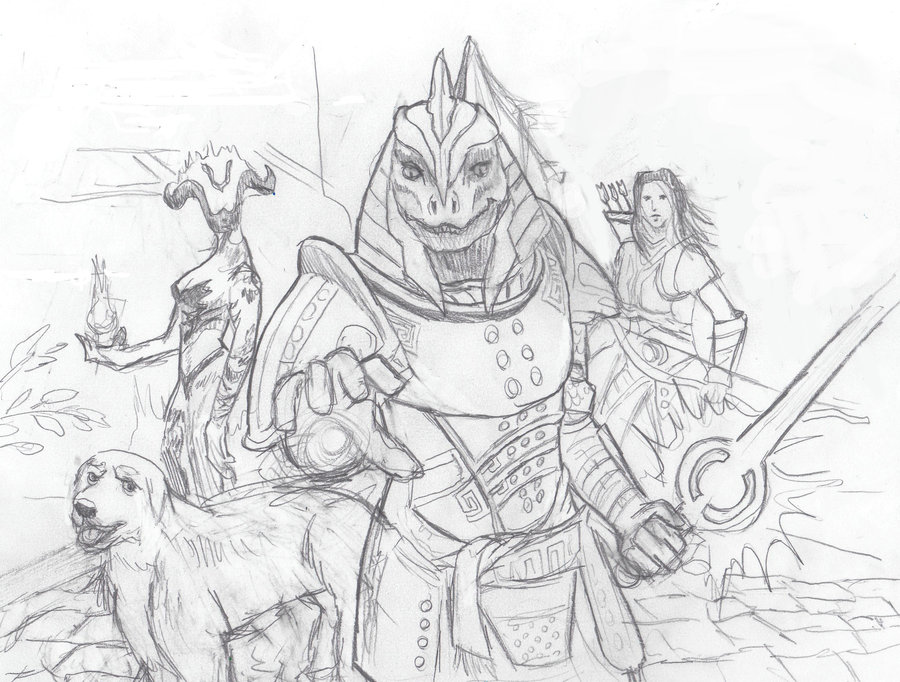 900x682 Rough Sketch - Skyrim Sketch