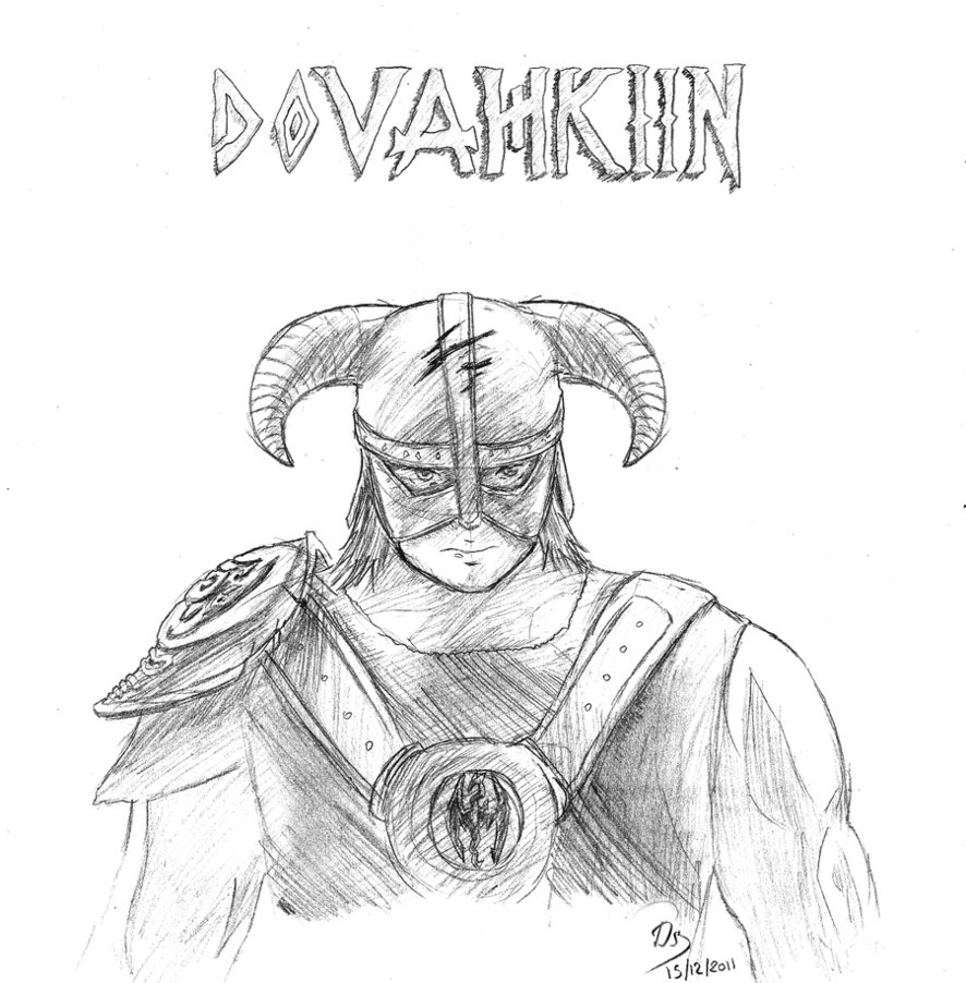 886x902 Skyrim First Sketch By Ds Seraphim - Skyrim Sketch