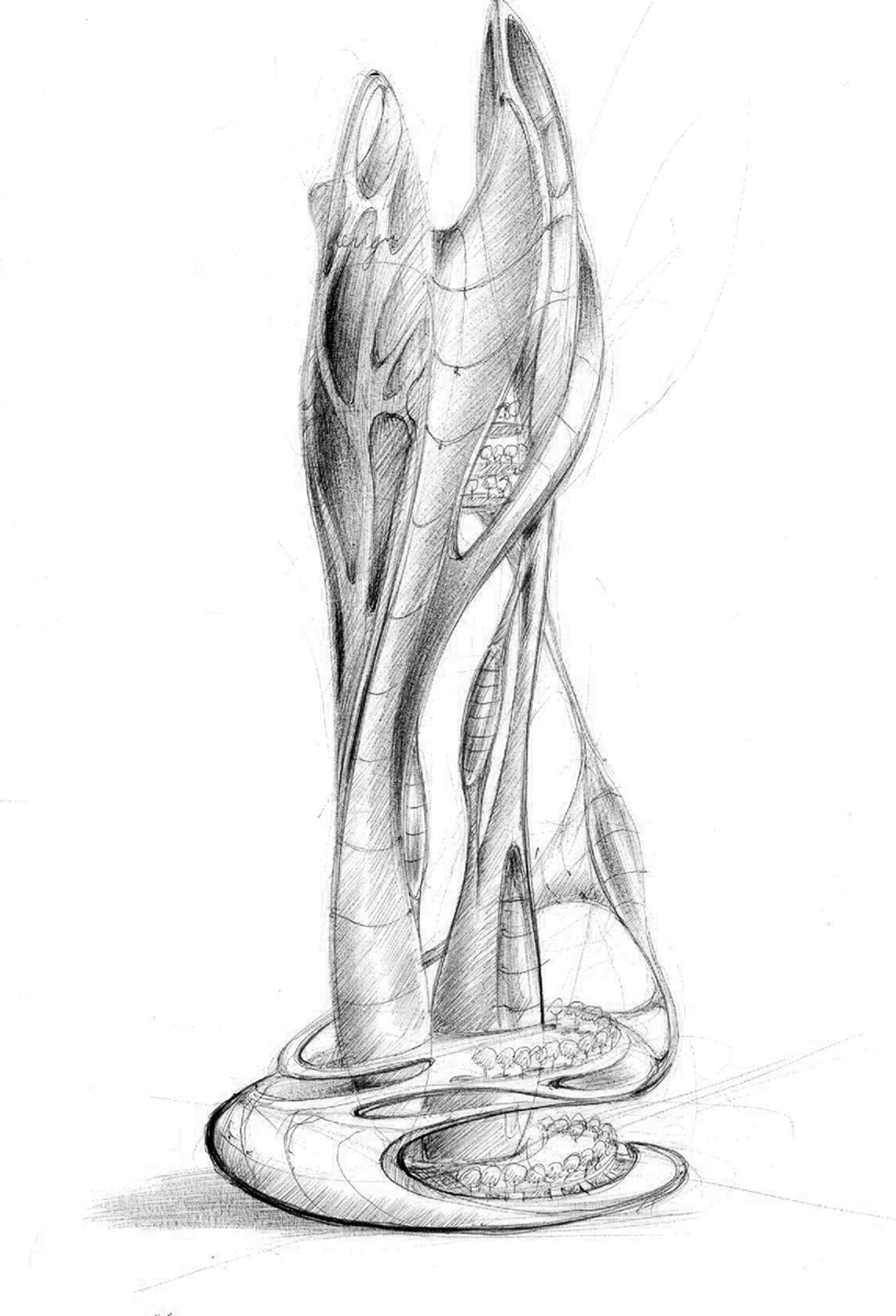 1845x2710 Skyscraper Sketches Futurista Skyscrapers - Skyscraper Sketch