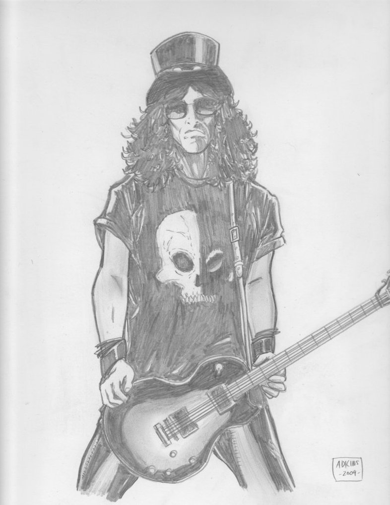 786x1017 Slash From Guns N Roses 122409 By Justin1592 - Slash Sketch