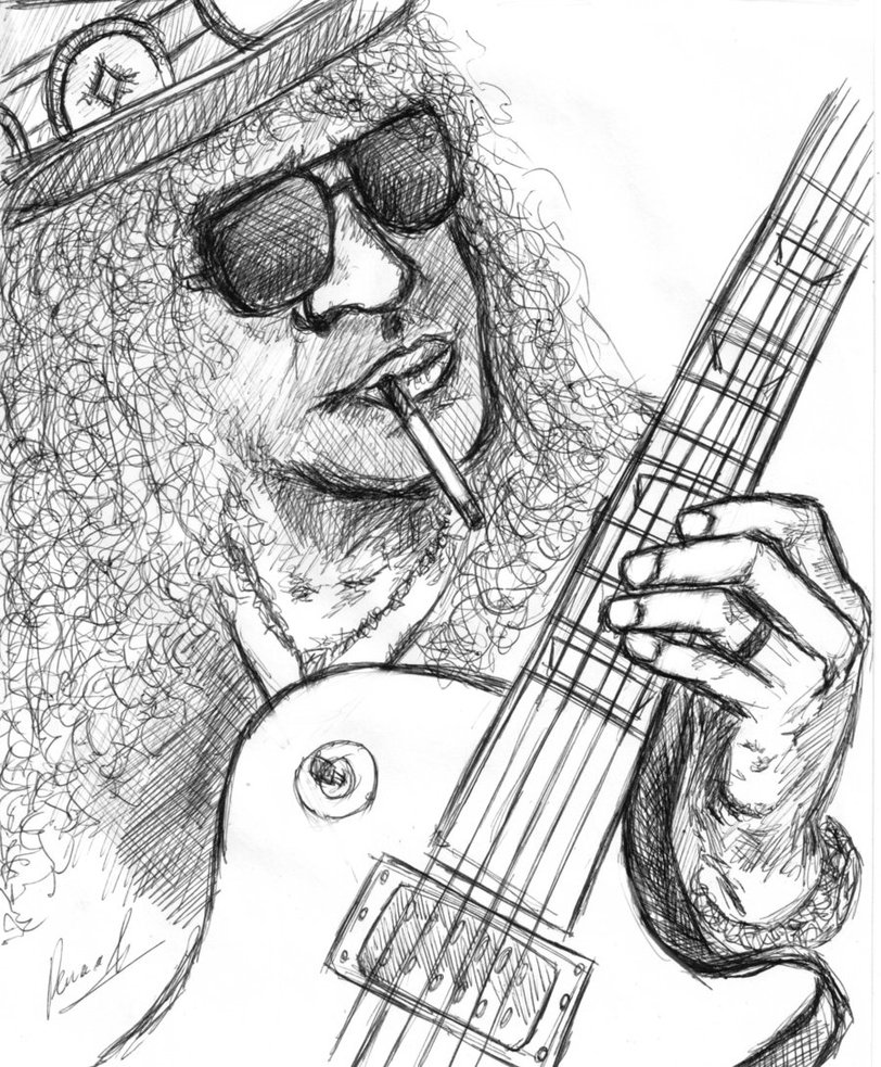 812x983 Slash Sketch By Newbieboreddrawer - Slash Sketch