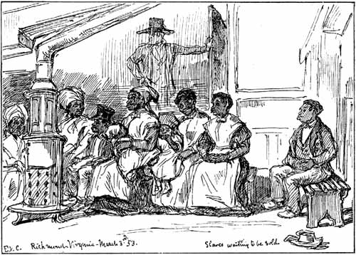 500x358 In The Richmond Slave Market - Slave Sketch