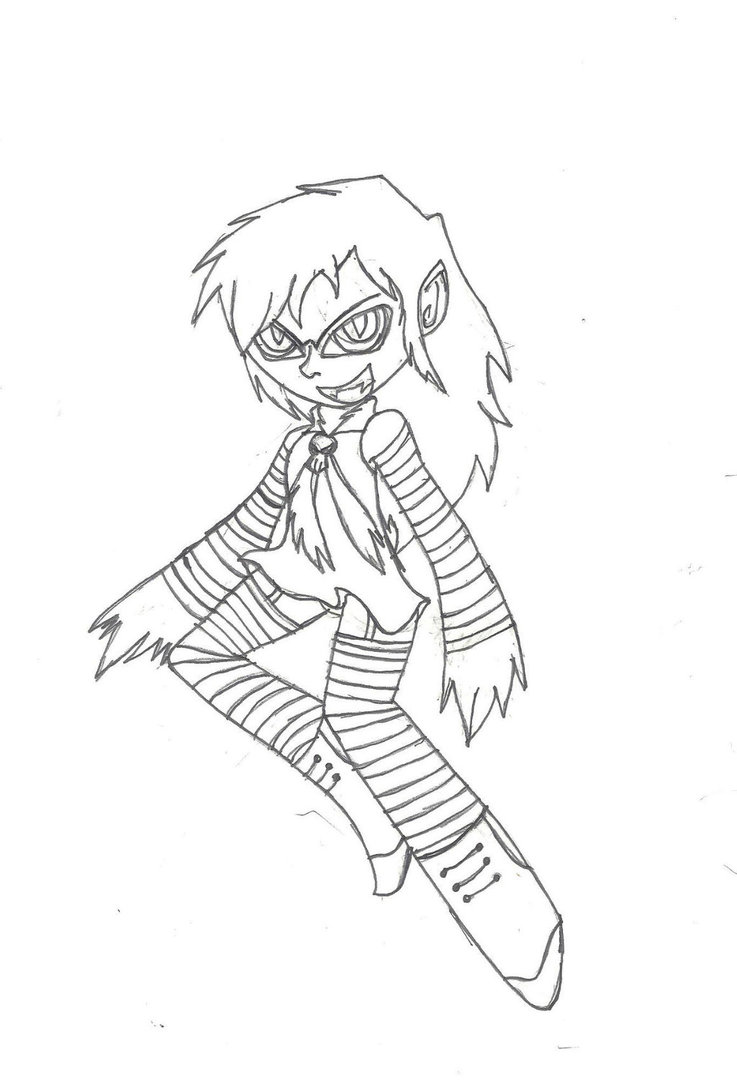 737x1083 My Demon Slave New Outfit Sketch By Cdromster - Slave Sketch