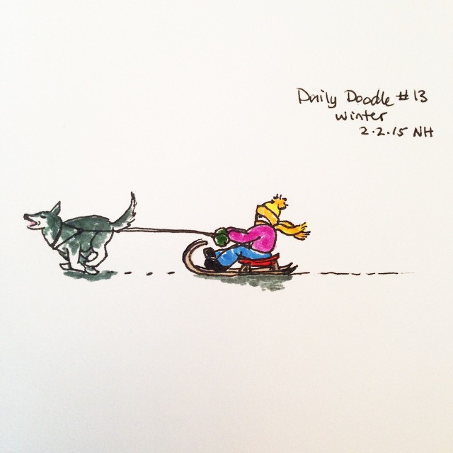 640x640 No.13 Winter - Sled Sketch