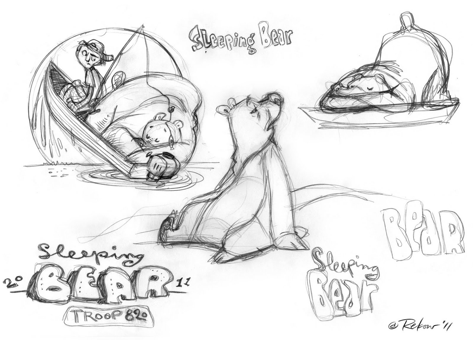 1600x1152 Sleeping Bear - Sleeping Bear Sketch